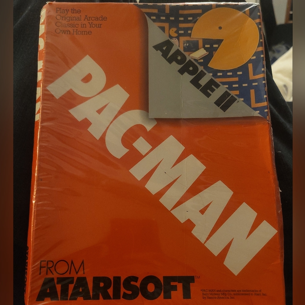Pac-Man Atarisoft 1983 Apple II Factory Sealed NEW NOS NISB COMPUTER DISK